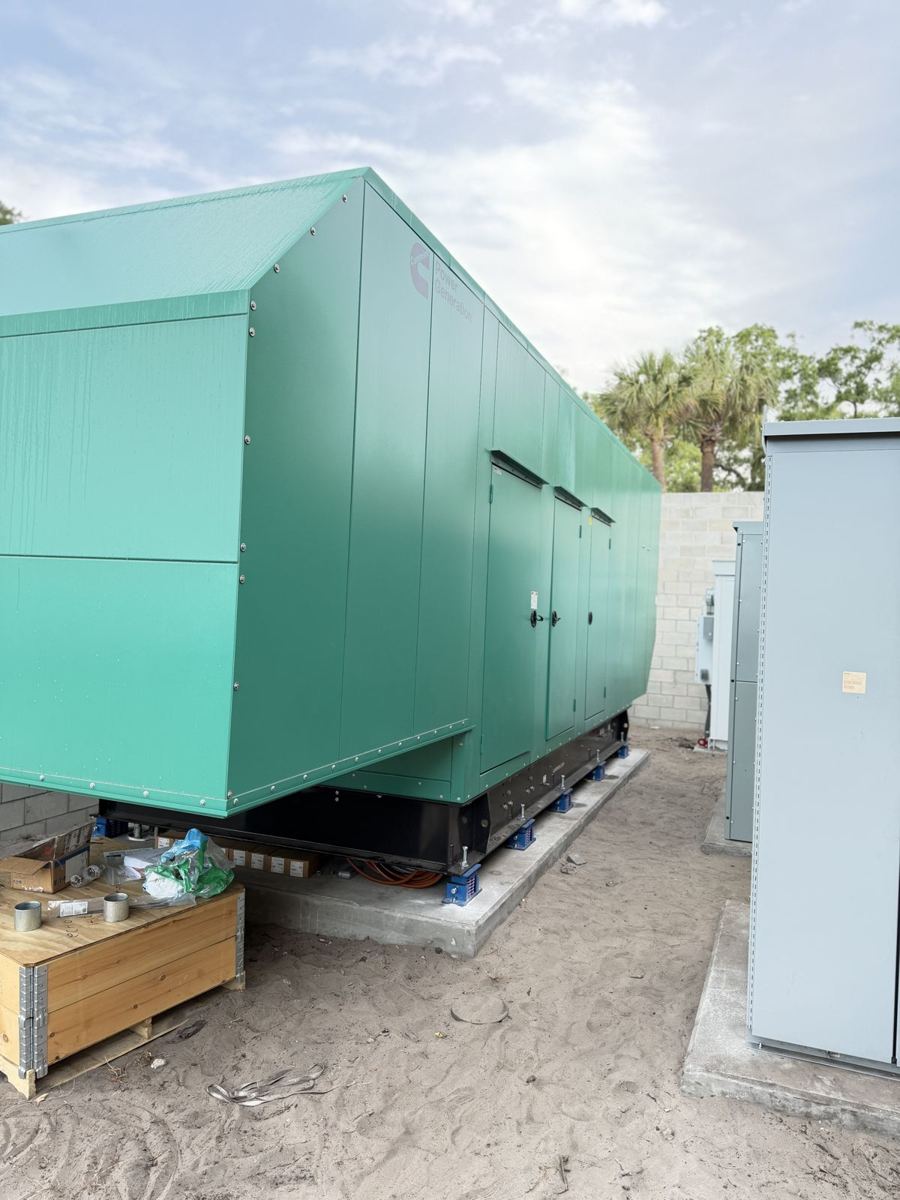 Generator installed on site